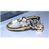 Image 2 : 2.15g Ring made of 18kt Gold , 0.12 Ct Diamond