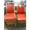Image 1 : 9 Red Stack Chairs - 9 Times the Money