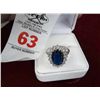 Image 1 : Princess Diana Sapphire Ring - Sterling Silver