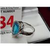 Image 2 : 4 Ct. Blue Topaz Ring - Sterling Silver