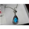 Image 2 : 4 Ct. Blue Topaz Necklace - Sterling Silver