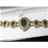 Image 2 : 7.76ct. Genuine Emerald Bracelet Sterling (Replacement Value $3900)