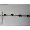 Image 2 : Genuine Sapphire Diamond Bracelet Sterling Silver