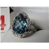 Image 2 : 4ct. Blue Topaz Ring Sterling Silver