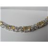 Image 2 : Large Citrine Diamond Bracelet Sterling Silver