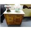 Image 1 : Marble on Tiger Oak Cabinet