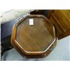 Image 2 : Carved Mahogany 4 Leg Glass Tray Side Table