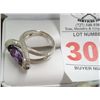 Image 2 : 4 Ct. Amethyst Ring - Sterling Silver