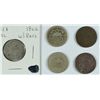 Image 1 : LOT OF ( 5 ) SHIELD NICKELS, 1866, 67, 69, 73, AND 74