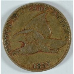 1857 FLYING EAGLE CENT, XF