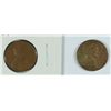 Image 1 : LOT OF ( 2 ) 1924-D LINCOLN CENTS: GOOD AND FINE