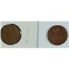Image 2 : LOT OF ( 2 ) 1924-D LINCOLN CENTS: GOOD AND FINE