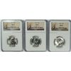 Image 1 : ( 3 ) 1962 WASHINGTON QUARTERS, NGC MS-65