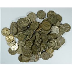 ( 100 ) SILVER WAR TIME NICKELS, 1942 THRU 1945