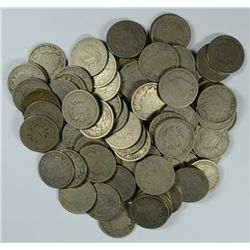 ( 74 ) PIECES CIRCULATED LIBERTY "V" NICKELS 1912 AND OLDER, NICE MIX OF DATES