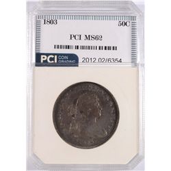 1803 DRAPED BUST HALF DOLLAR PCI MS62