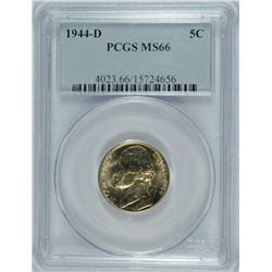 1944-D JEFFERSON (WAR) NICKEL PCGS MS-66