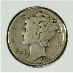 1921-D MERCURY DIME VG