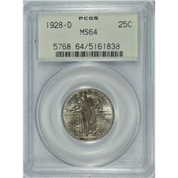 1928-D STANDING LIBERTY QUARTER PCGS MS-64