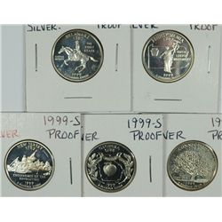 SET OF 1999-S SILVER PROOF STATEHOOD QUARTERS