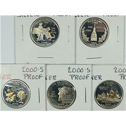 SET OF 2000-S SILVER PROOF STATEHOOD QUARTERS