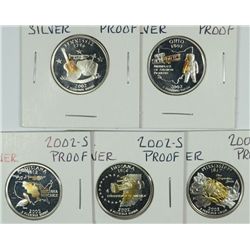 SET OF 2002-S SILVER PROOF STATEHOOD QUARTERS