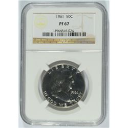 1961 FRANKLIN HALF DOLLAR NGC PF-67