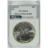 Image 1 : 2002 AMERICAN SILVER EAGLE, PCI MS-70  RARE  TRENDS PRICE $1250.00