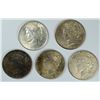 Image 1 : ( 5 ) DIFFERENT NICE CIRC. PEACE DOLLARS: 1922-P&D, 1923, 1924, AND 1926-S