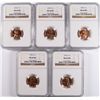 Image 1 : ( 5 ) 1955-S LINCOLN CENTS, NGC MS-66 RED GEMS