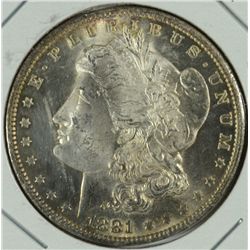 1881-CC MORGAN SILVER DOLLAR MS-63 CLEANED KEY DATE