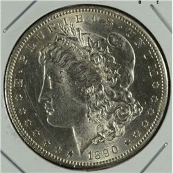 1890-S MORGAN SILVER DOLLAR BU