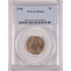 1956 JEFFERSON NICKEL PCGS MS-64 NICE TONE