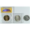 Image 2 : HALF DOLLAR LOT; 1965 SMS KENNEDY ANACS MS-60 DETAILS, 1965 GEM BU & 1960 PROOF