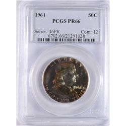 1961 PROOF FRANKLIN HALF PCGS PR-66