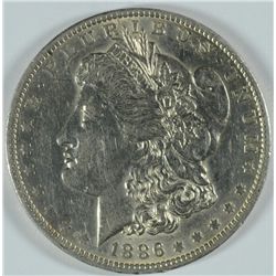 1886-O MORGAN SILVER DOLLAR AU/BU