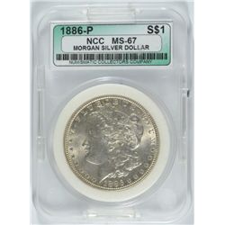 1886 MORGAN SILVER DOLLAR NCC MS-67