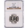 Image 1 : 1954-S WASHINGTON QUARTER NGC MS-65