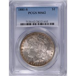 1881-S MORGAN DOLLAR PCGS MS-62