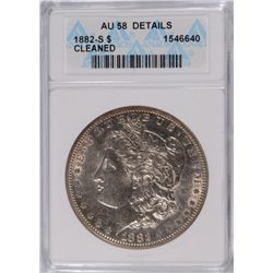 1882-S MORGAN DOLLAR ANACS AU-58 DETAILS