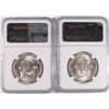 Image 2 : LOT OF ( 2 ) 1950-D FRANKLIN HALF DOLLAR, NGC MS-61 FBL