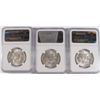 Image 2 : LOT OF ( 3 ) 1955 FRANKLIN HALF DOLLARS, NGC MS-61 FBL