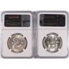 Image 2 : LOT OF ( 2 ) 1953-S FRANKLIN HALF DOLLARS, NGC MS-63