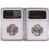 Image 2 : LOT OF ( 2 ) 1960 WASHINGTON QUARTERS, NGC MS-66 SCARCE!