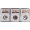 Image 1 : LOT OF ( 3 ) 1959 WASHINGTON QUARTERS, NGC MS-66