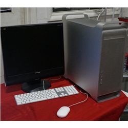 Silver Apple Desk Top Computer