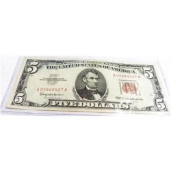 Red Seal Five Dollar Note