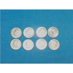 8-Kennedy Half Dollars