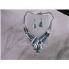 Image 2 : Blue Bib Crystal Necklace & Earrings