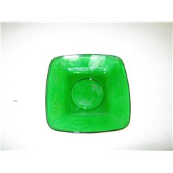 Green Square Glass Luncheon Set